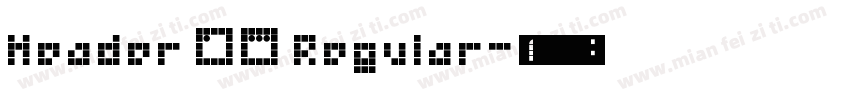 Header 13 Regular字体转换